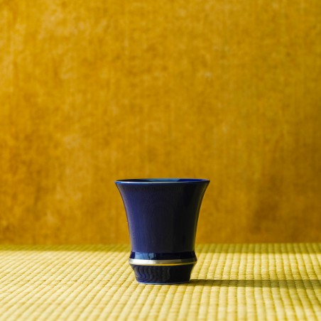 Bol à saké en porcelaine japonaise, "Ruri Arita"